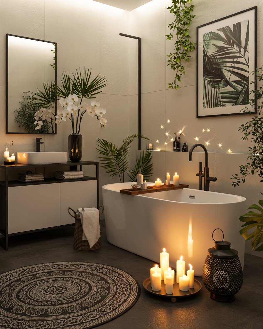Spa Bathroom Plants: Low Light Indoor Greens That Thrive in Humidity
