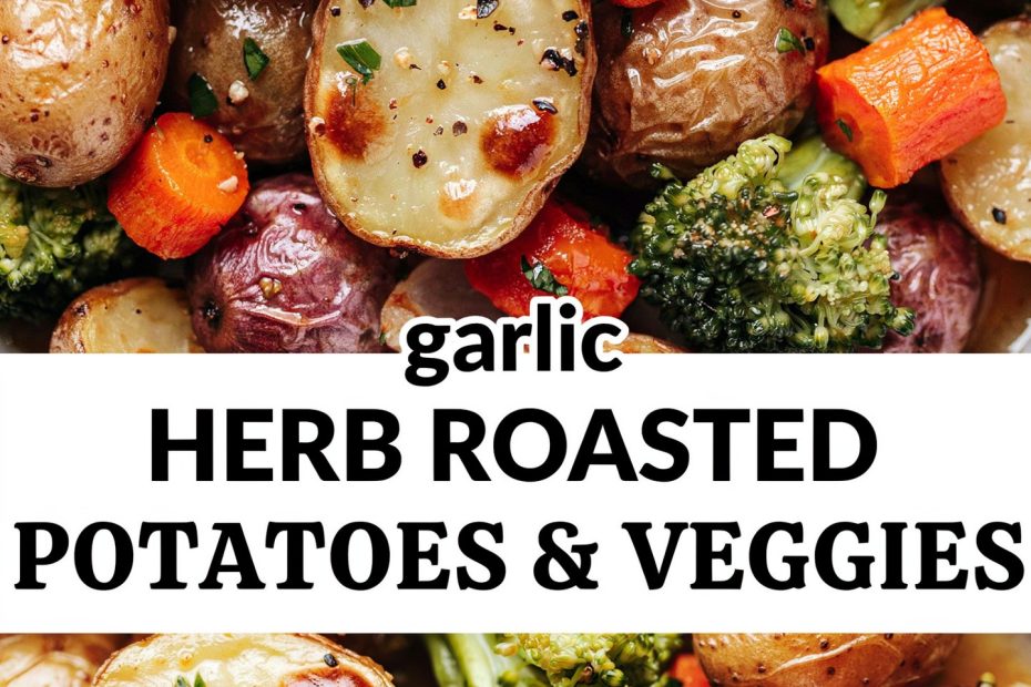 Garlic Herb Roasted Potatoes and Veggies | Easy One-Pan Side Dish | Healthy Roasted Vegetables