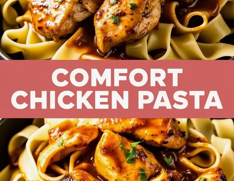 Chicken Pasta with Rich Caramelized Sauce & Char-Grilled Chicken