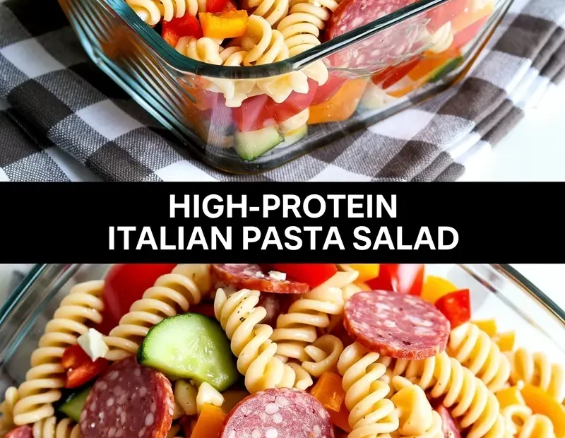 High-Protein Italian Pasta Salad with Salami and Feta | Easy One Pot Meal Idea
