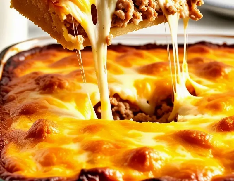 BBQ Ranch Chicken Casserole - bubbly cheese, bacon, and herbs