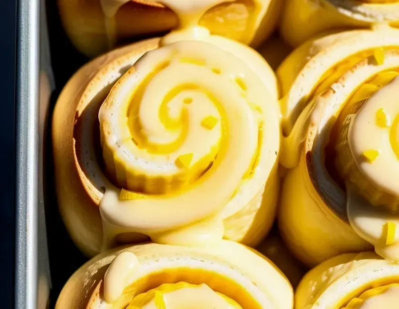 Before & After: Lemon Sweet Rolls with Lemon Curd Filling