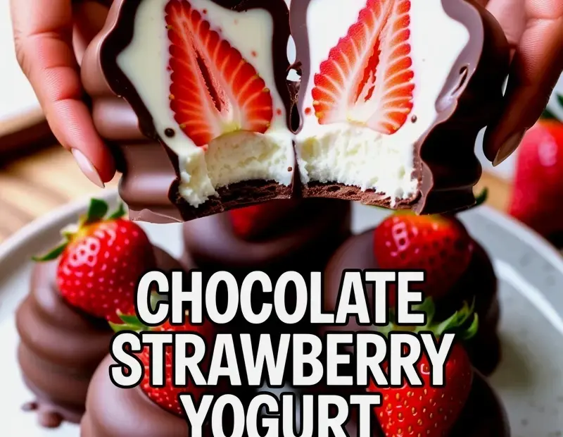 Chocolate Covered Strawberry Yogurt Clusters | Easy Cozy Snack