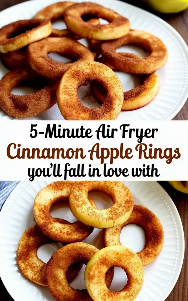 Cinnamon Apple Rings Recipe - Crispy Caramelized Golden Fall Dessert