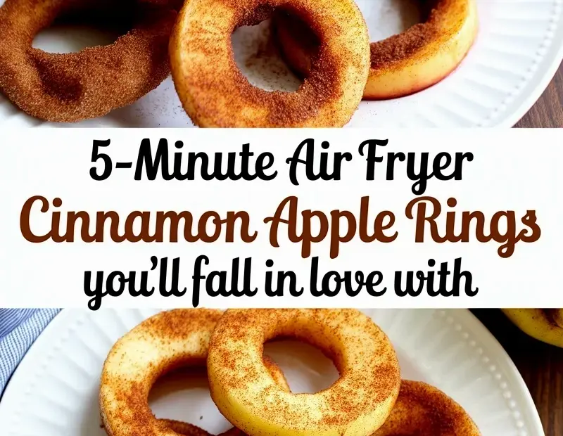 Cinnamon Apple Rings Recipe - Crispy Caramelized Golden Fall Dessert