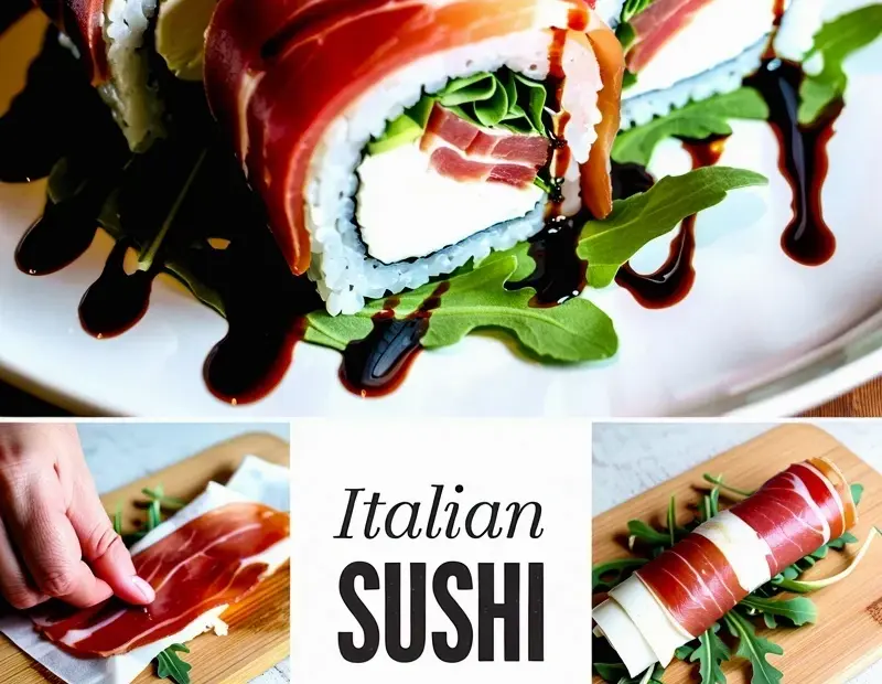 Italian Sushi Rolls with Prosciutto & Arugula | No-Cook Party Appetizer