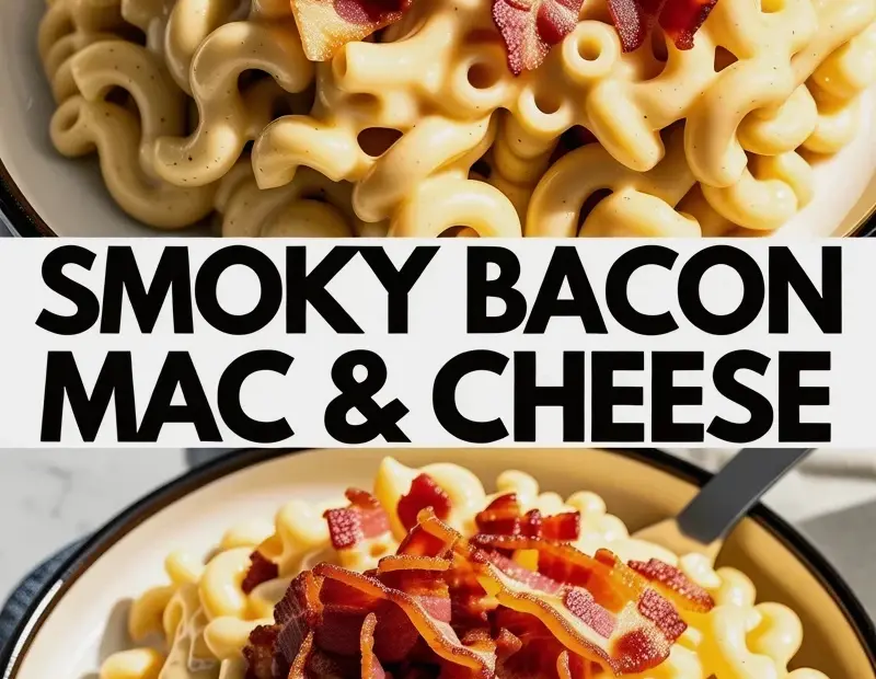 Smoky Bacon Mac and Cheese - Creamy Elbow Pasta with Crispy Bacon